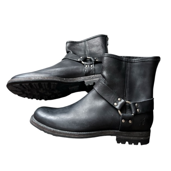 Frye Harness Moto Boots, size 9
